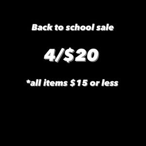 Back to school sale/ flash sale